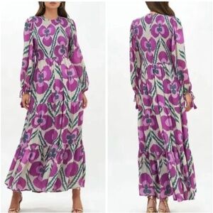 Oliphant Smocked Top Dress - Patola Purple NWT Size M